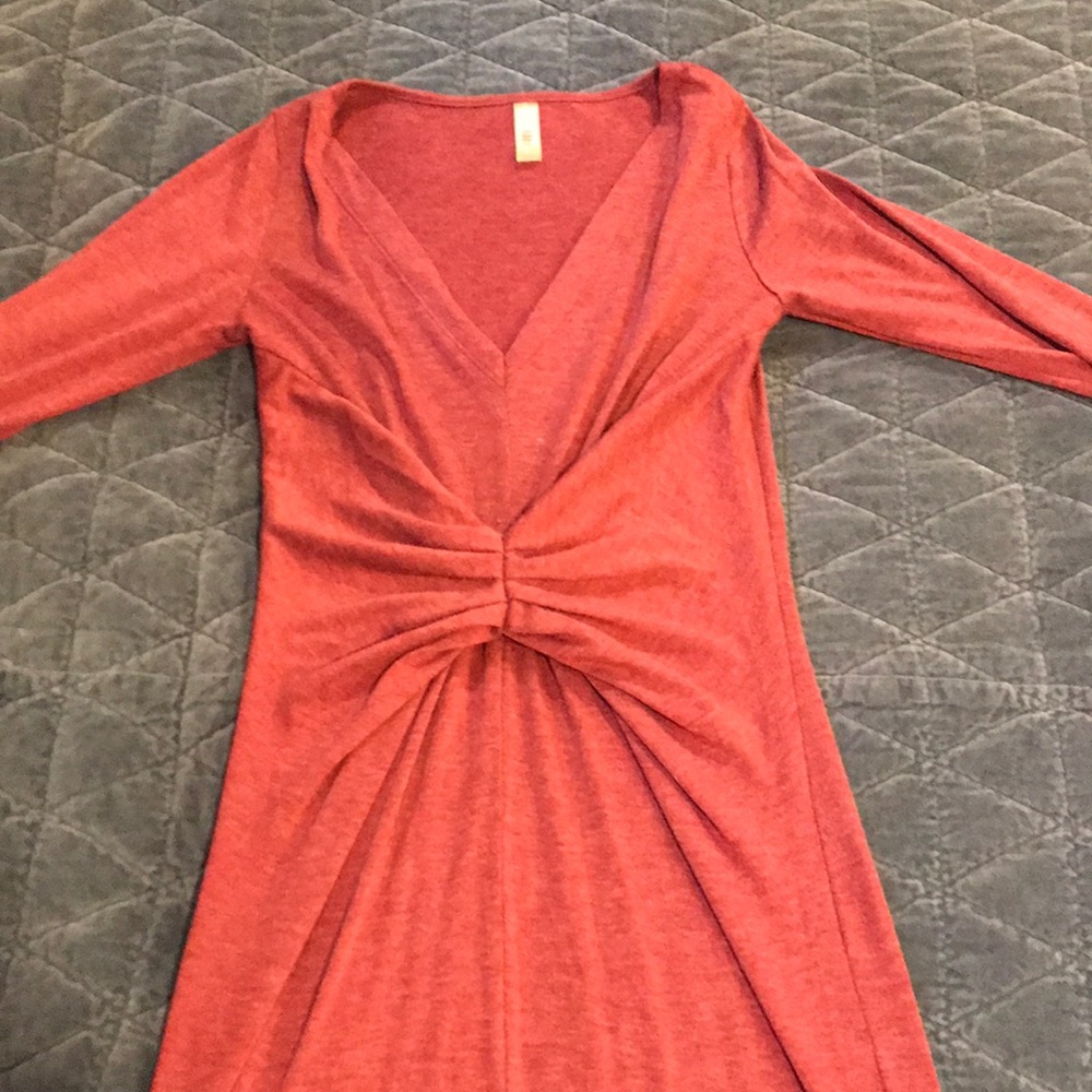 Super cute red twist front dress